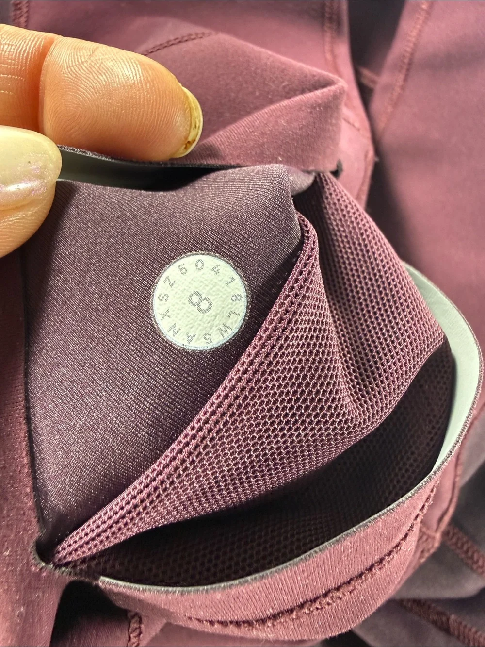 lululemon Fast & Free High Rise Leggings Burgundy | size 8